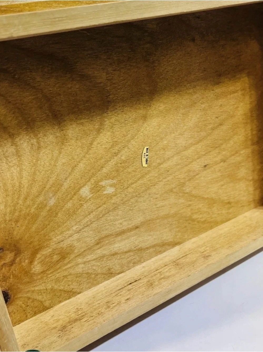 Mid Century Modern Wooden Vanity Top Jewelry Box Oak Wood Beautiful